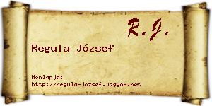 Regula József névjegykártya